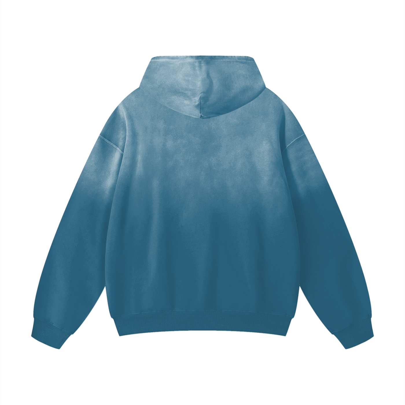 CTK BRAND Trego Heavyweight Sunfade Hoodie (Blue/White) 100% cotton