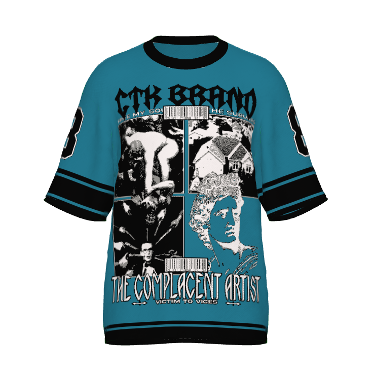 CTK BRAND Complacent Artist Knitted Jersey (Blue/Black)