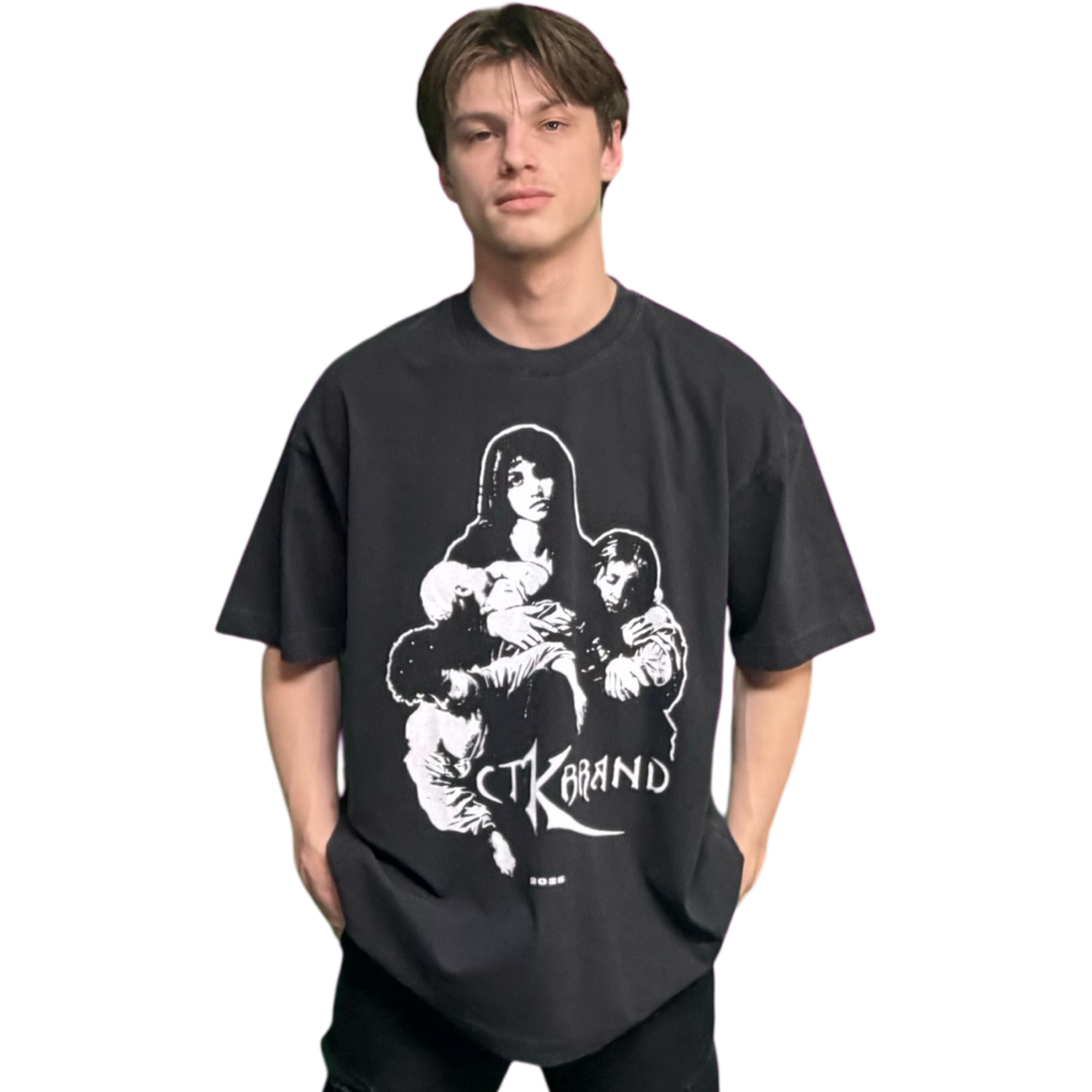 CTK BRAND RESENTMENT T-Shirt (Black/White) 100% cotton