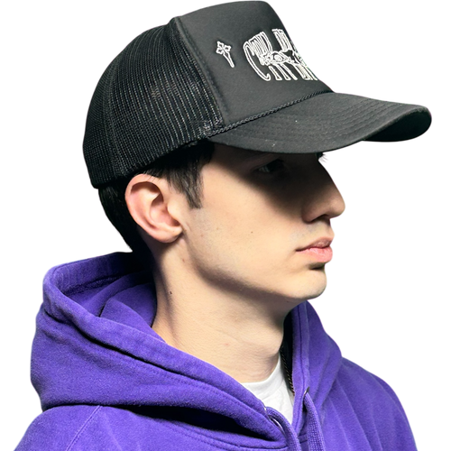 CTK BRAND Logo Foam trucker hat (Black/White)