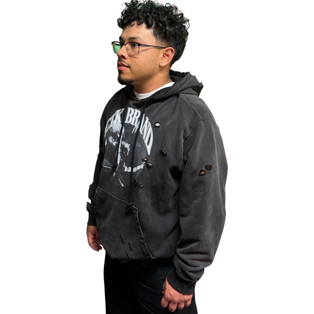 CTK BRAND WAYWARD Heavyweight Hoodie (Black/White) 100% cotton