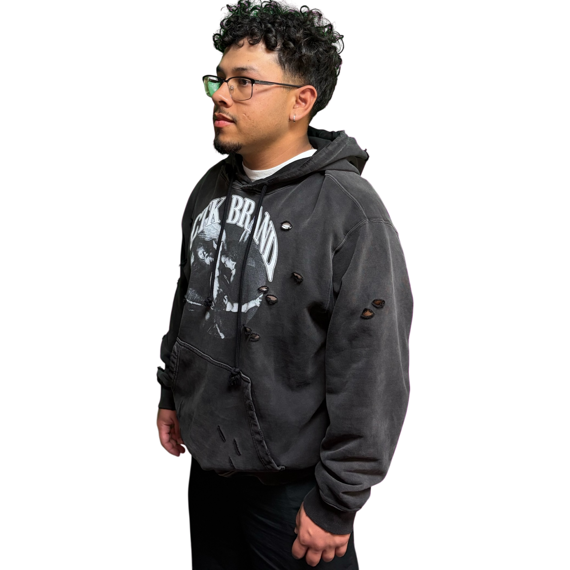 CTK BRAND WAYWARD Heavyweight Hoodie (Black/White) 100% cotton