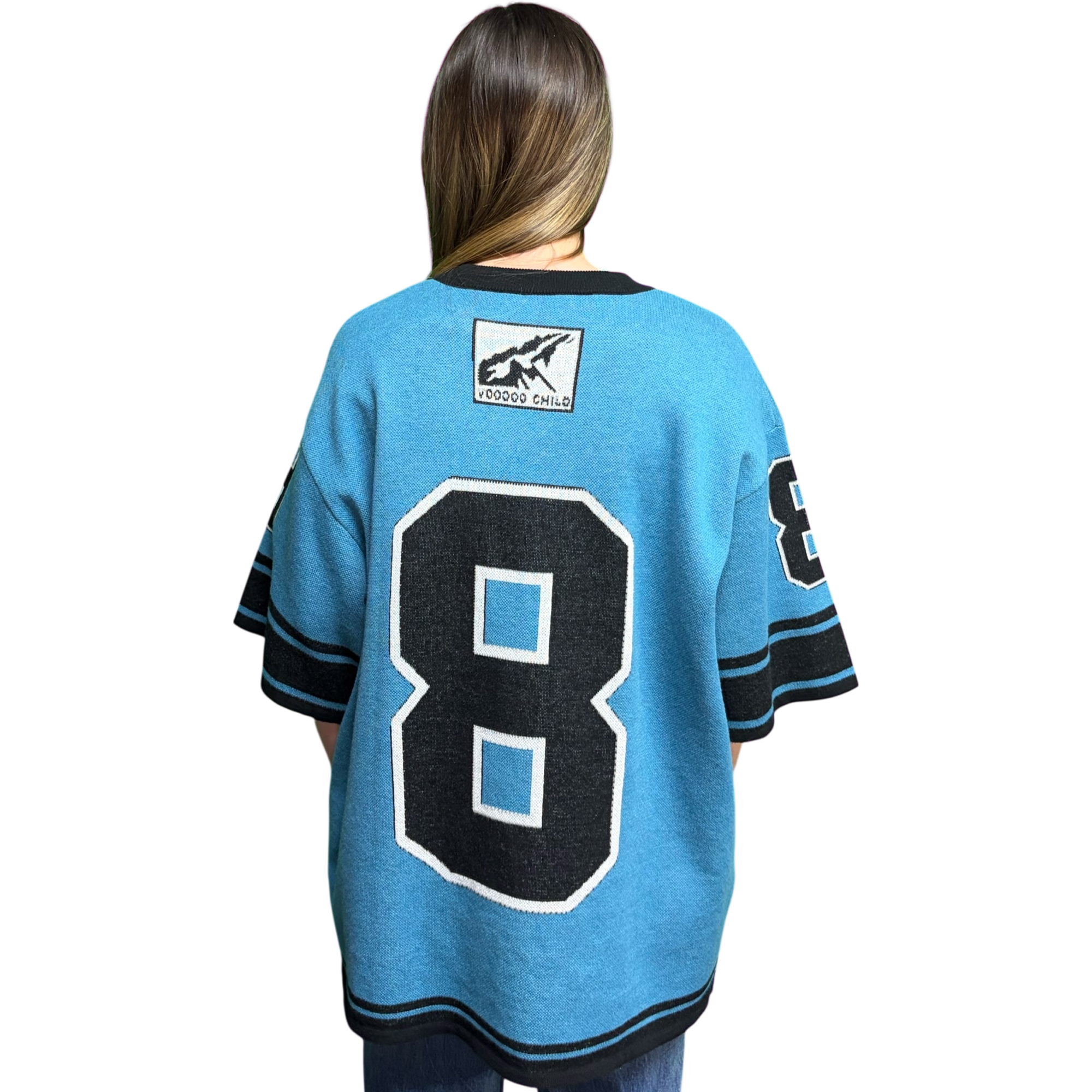 CTK BRAND Complacent Artist Knitted Jersey (Blue/Black)