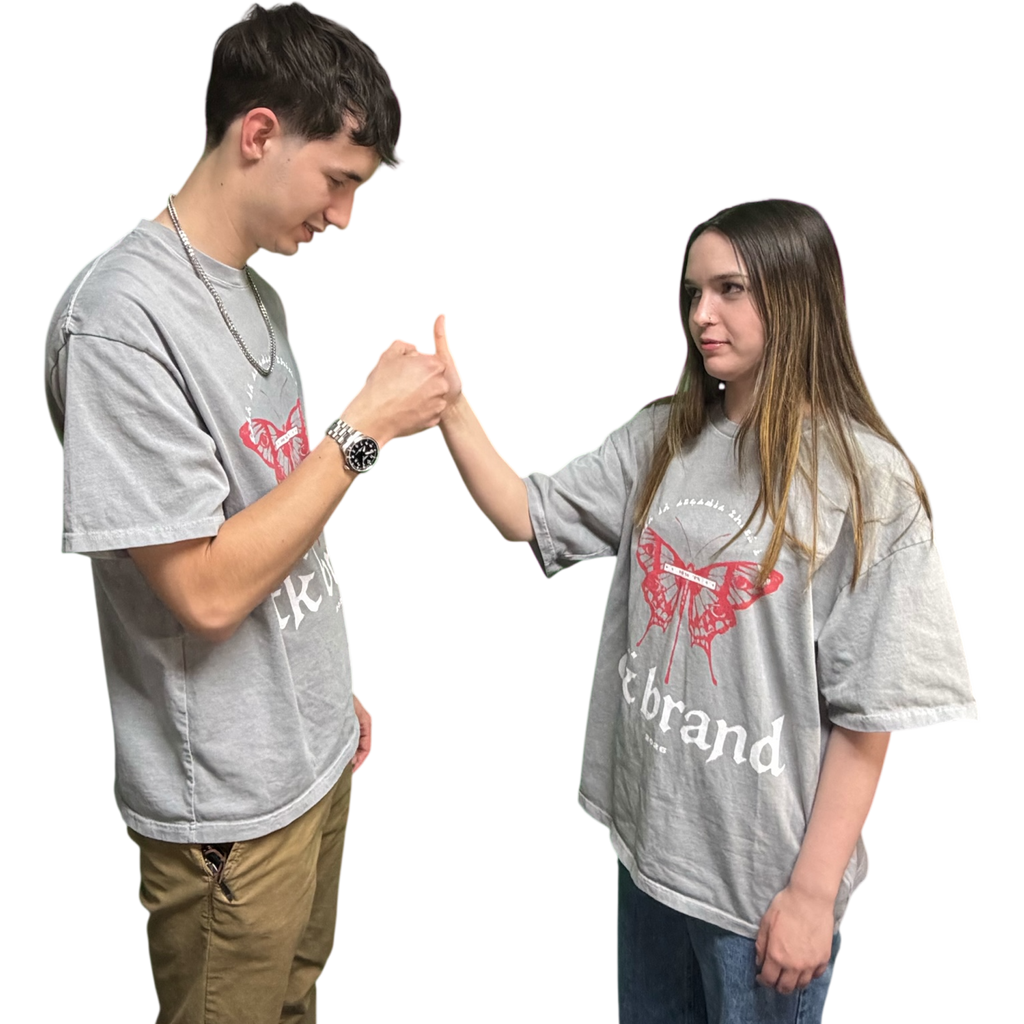 CTK BRAND ARCADIA T-Shirt (Grey/Red) 100% cotton