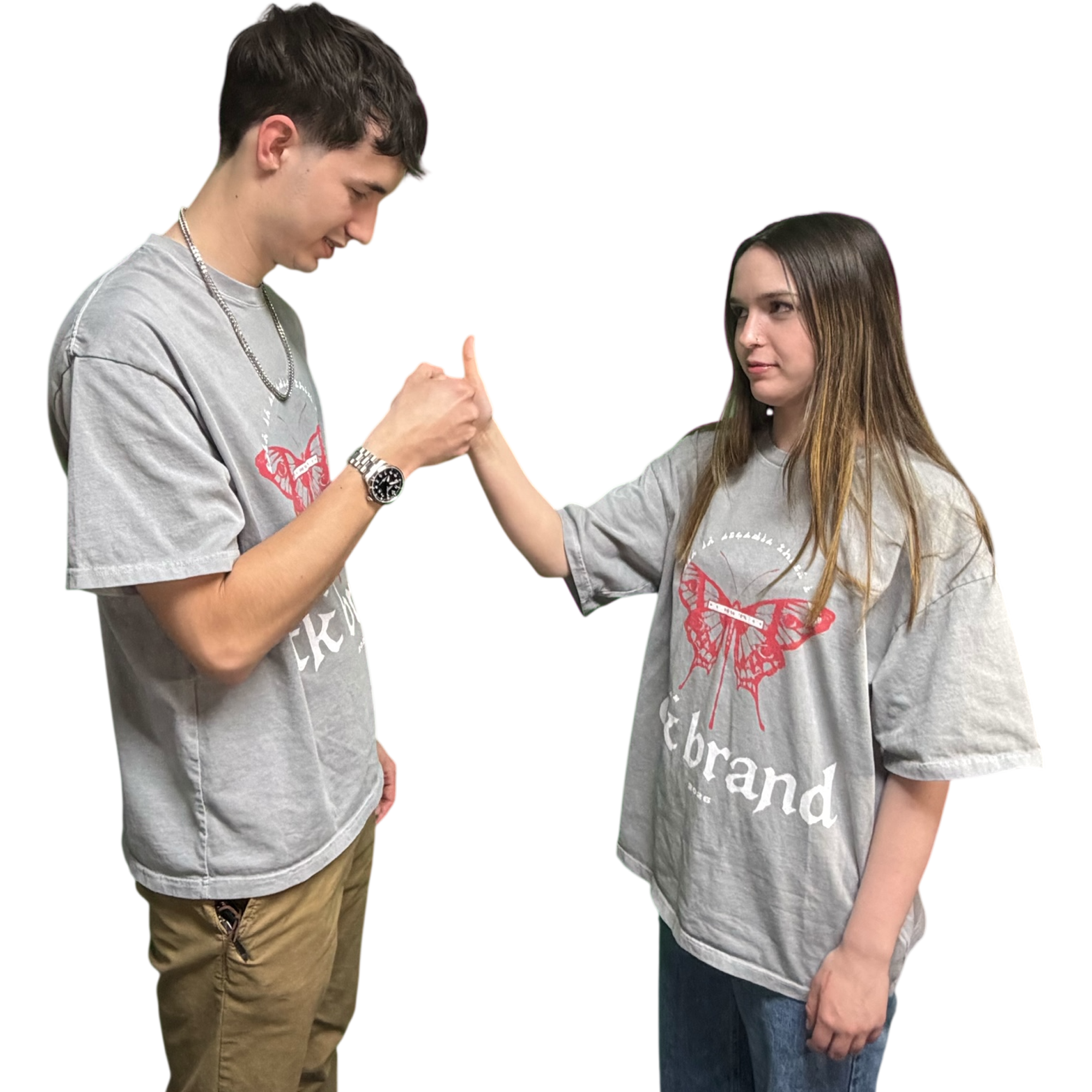 CTK BRAND ARCADIA T-Shirt (Grey/Red) 100% cotton