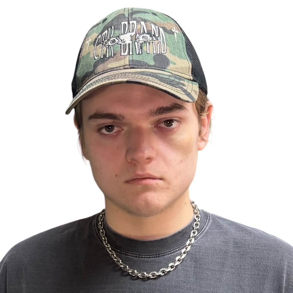 CTK BRAND Logo Trucker Hat (Camo/Black)