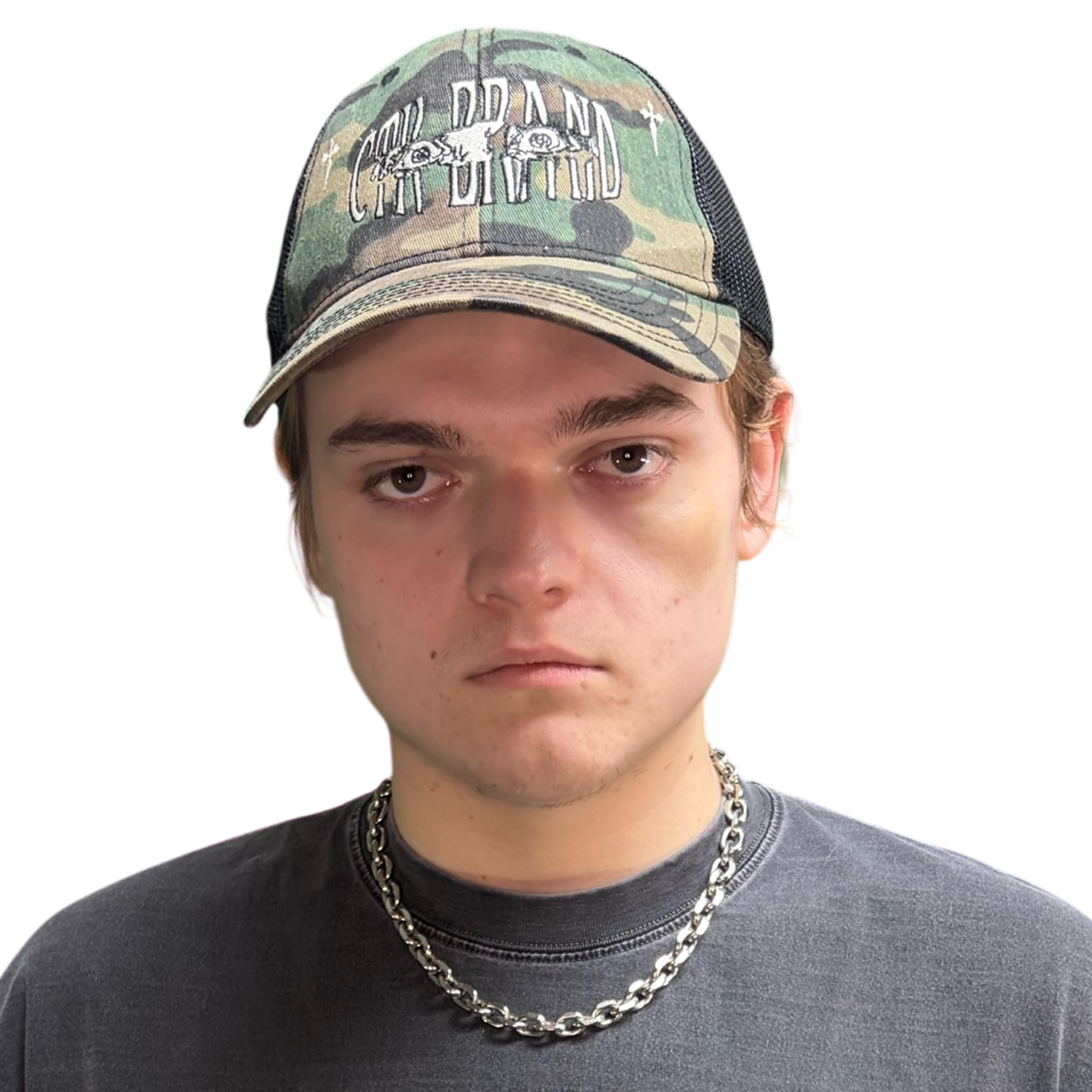 CTK BRAND Logo Trucker Hat (Camo/Black)