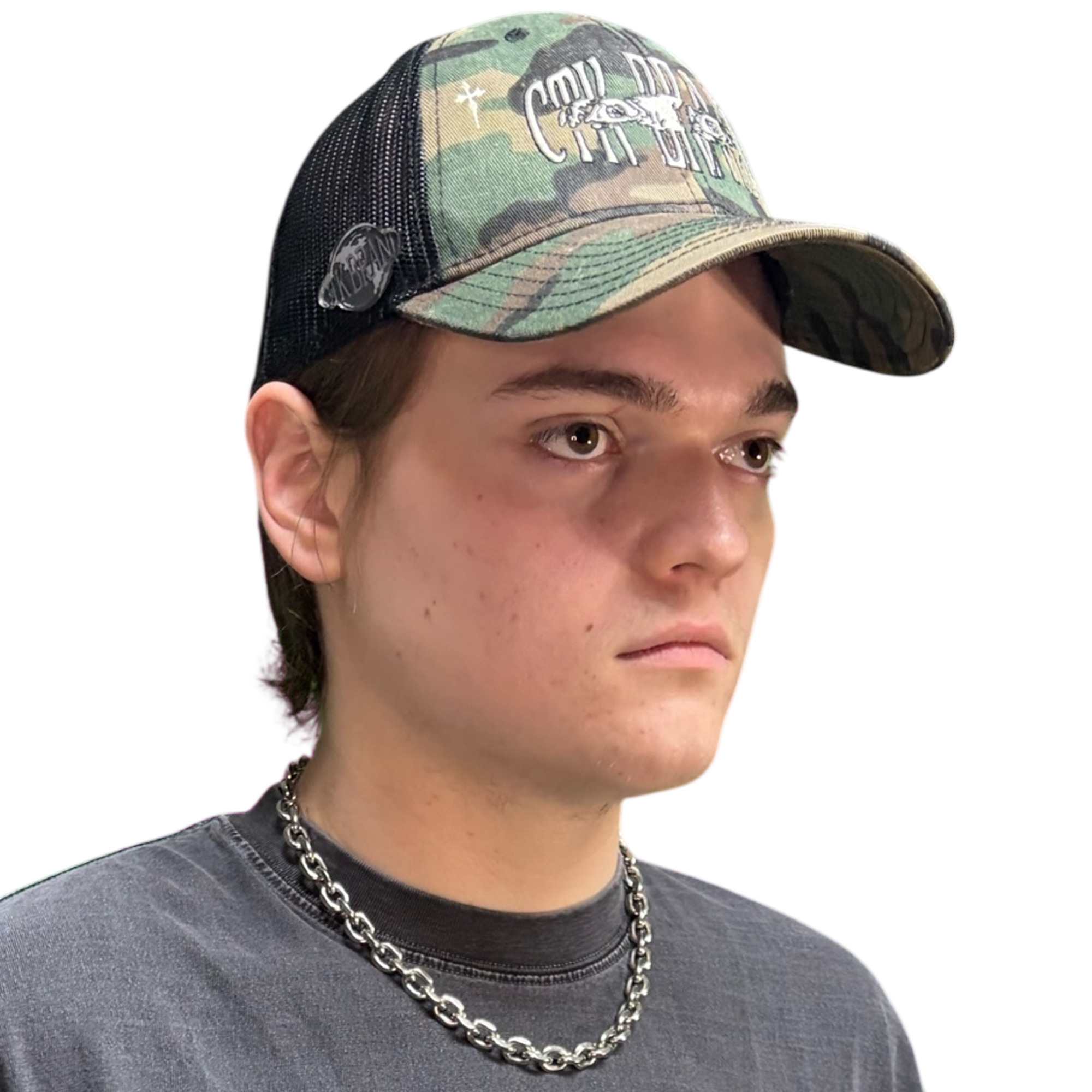 CTK BRAND Logo Trucker Hat (Camo/Black)