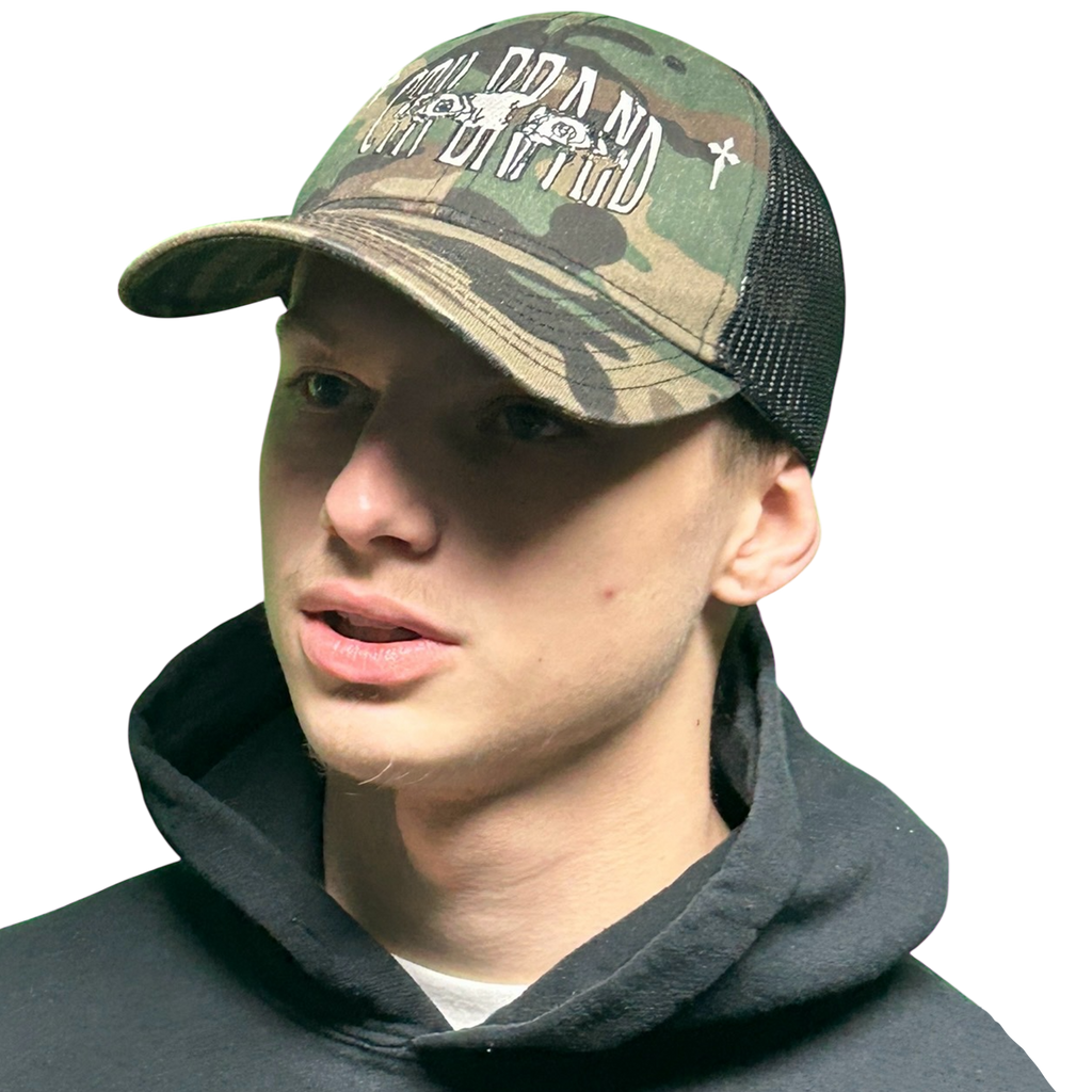 CTK BRAND Logo Trucker Hat (Camo/Black)