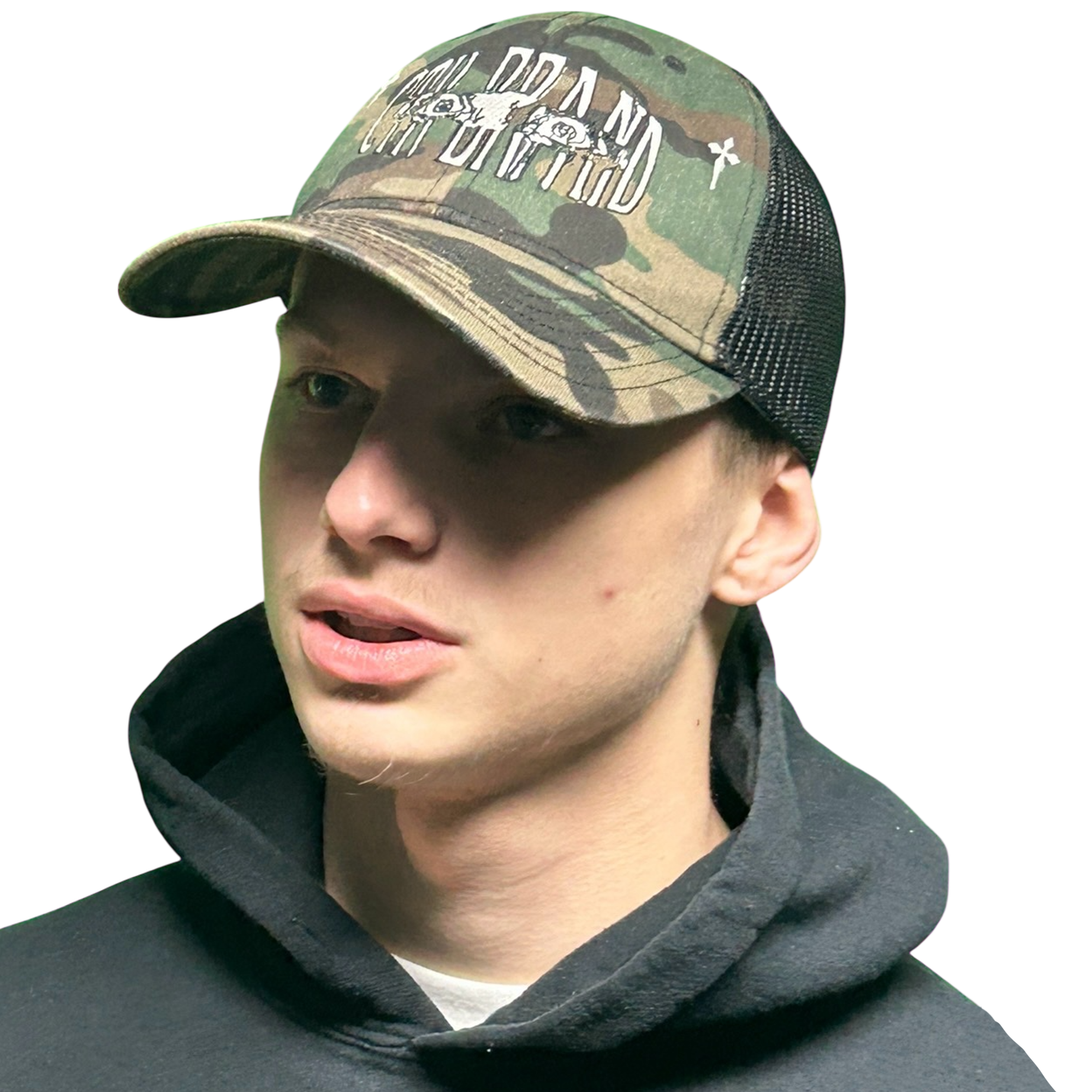 CTK BRAND Logo Trucker Hat (Camo/Black)