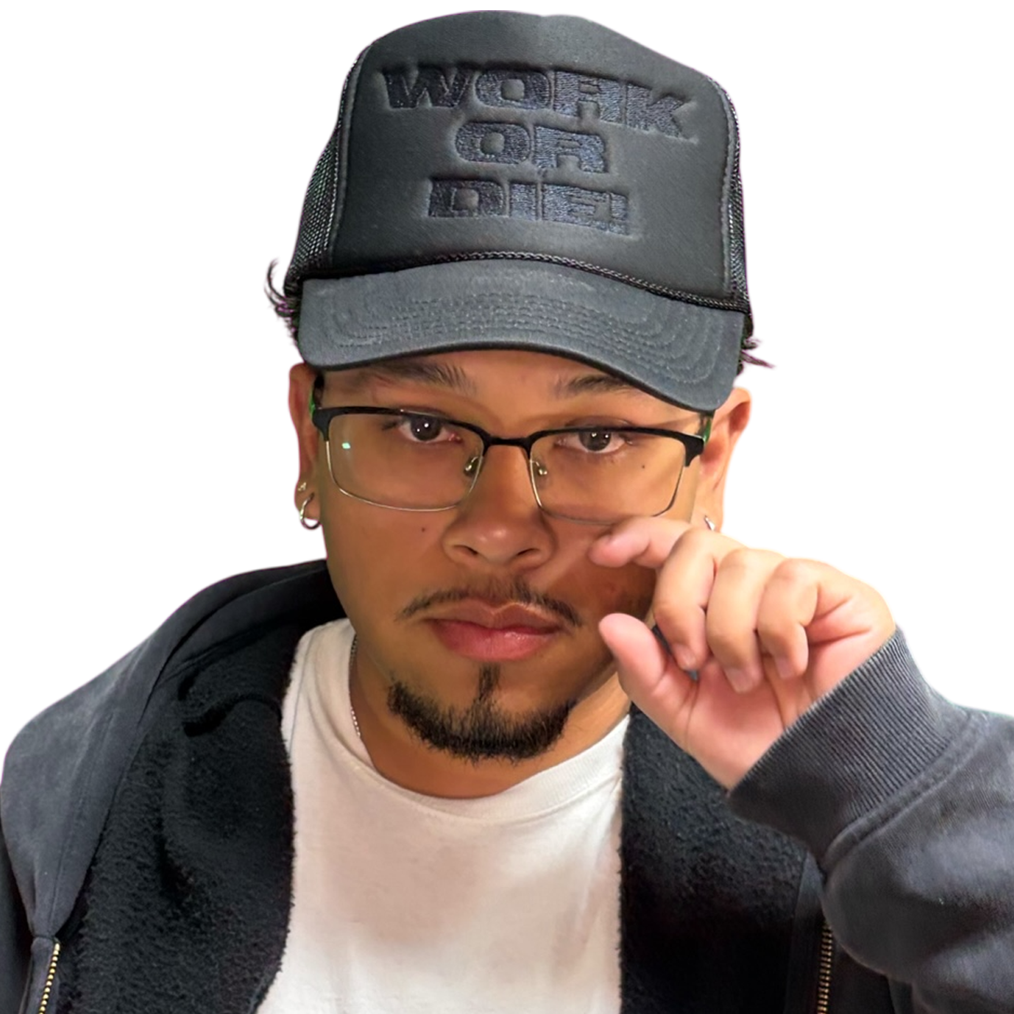 Nothing New Foam trucker hat (Black/Black)