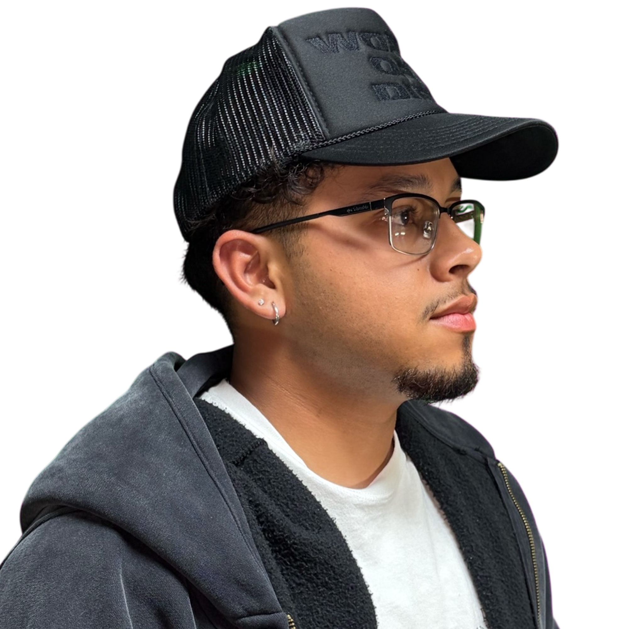 Nothing New Foam trucker hat (Black/Black)