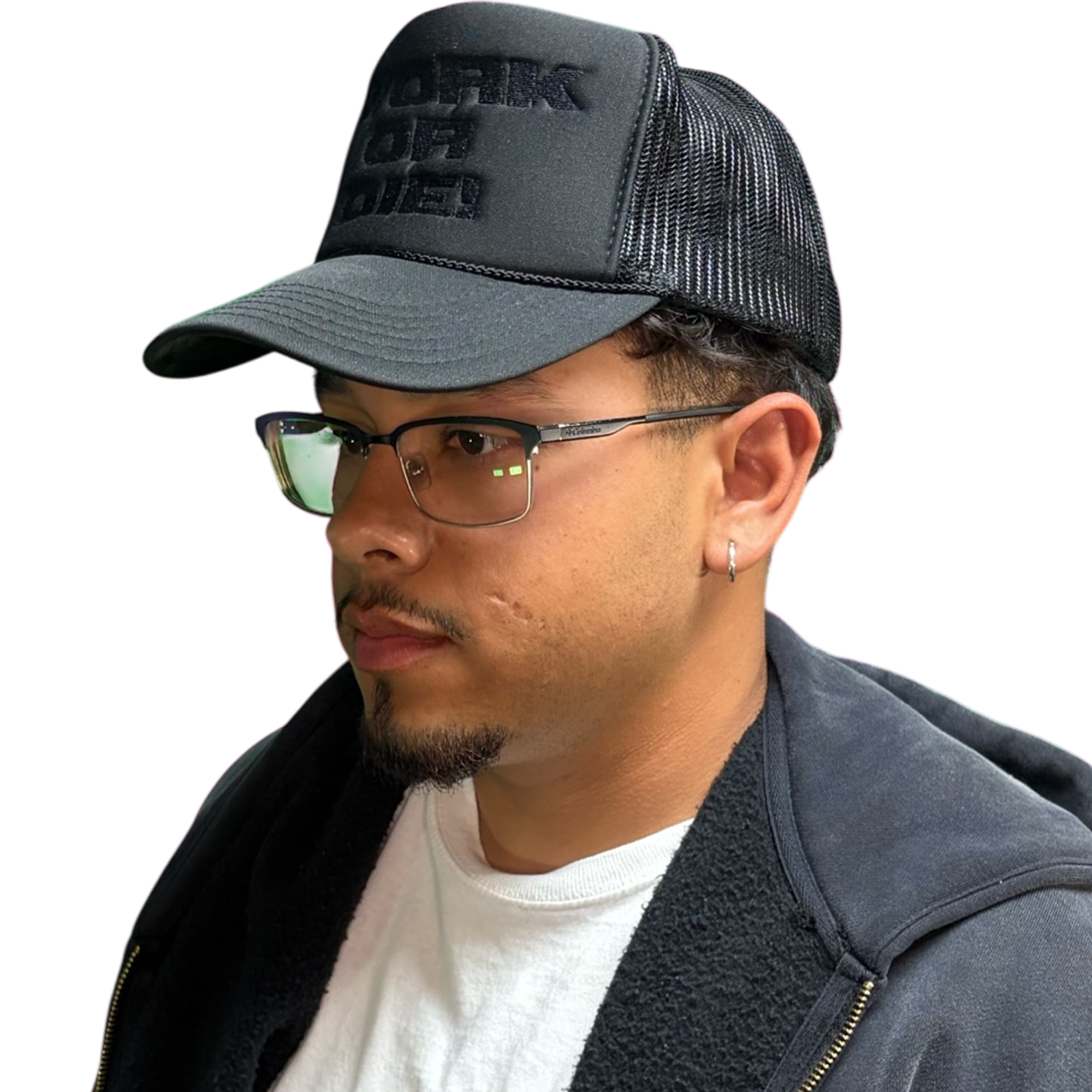 Nothing New Foam trucker hat (Black/Black)