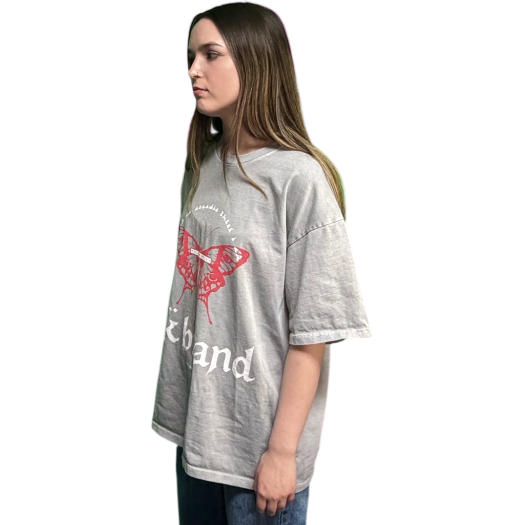 CTK BRAND ARCADIA T-Shirt (Grey/Red) 100% cotton