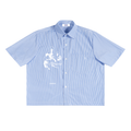 CTK BRAND RESENTMENT Stripe Button-up T-Shirt (Blue/White)