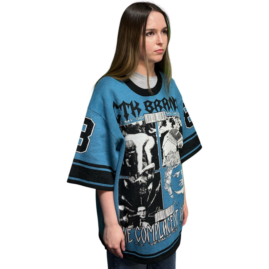 CTK BRAND Complacent Artist Knitted Jersey (Blue/Black)