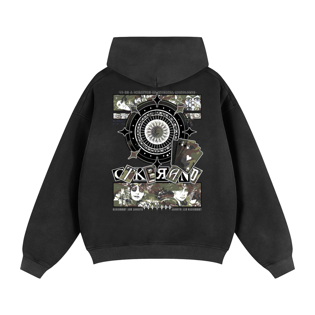 CTK CASINO Zip-up Hooded jacket (Black/Camo)