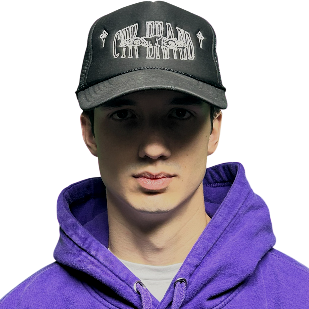 CTK BRAND Logo Foam trucker hat (Black/White)