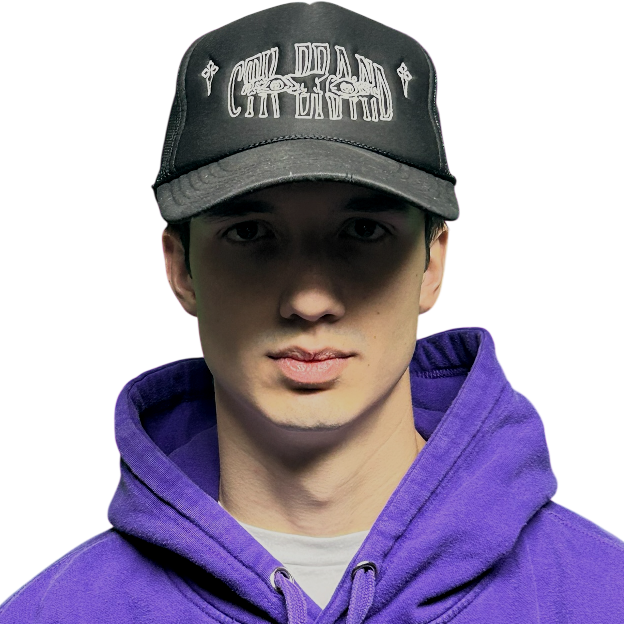 CTK BRAND Logo Foam trucker hat (Black/White)