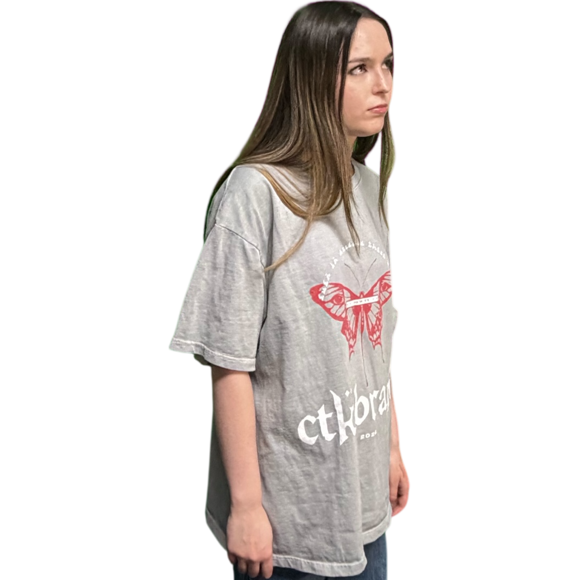 CTK BRAND ARCADIA T-Shirt (Grey/Red) 100% cotton